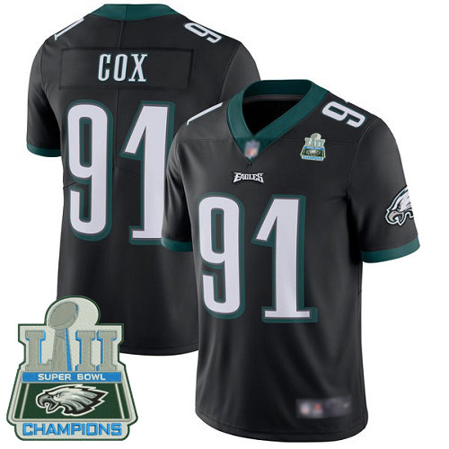 Men Philadelphia Eagles #91 Fletcher Cox Black Alternate Vapor Untouchable NFL Jersey Limited Player Super Bowl 100th->philadelphia eagles->NFL Jersey